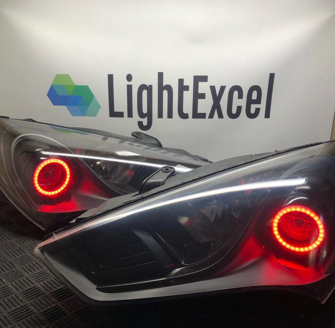LightExcel Genesis Coupe Head Lights Custom OEM Headlights BK2 (2013-2016)