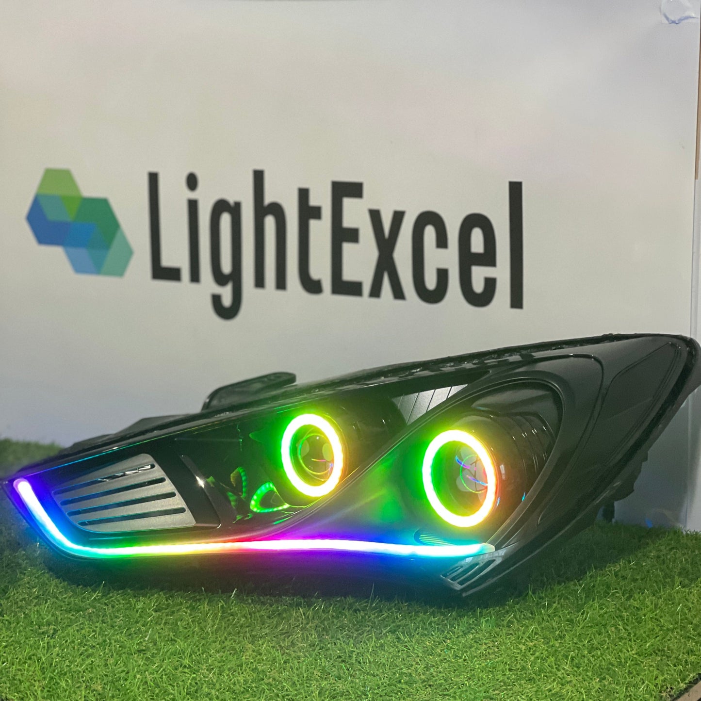LightExcel Genesis Coupe Head Lights Custom OEM Headlights BK2 (2013-2016)
