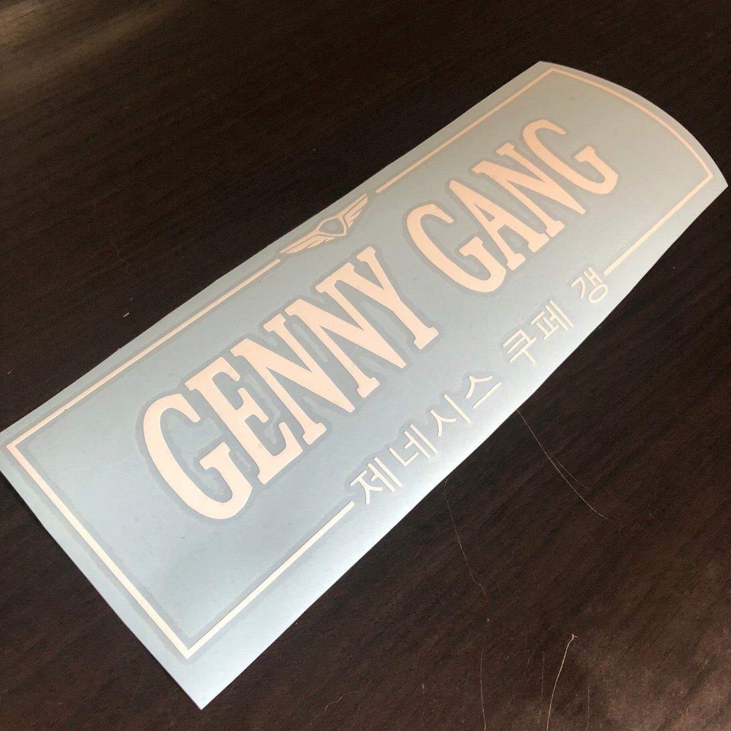 LightExcel Genesis Coupe Sticker White Genny Gang Vinyl Sticker