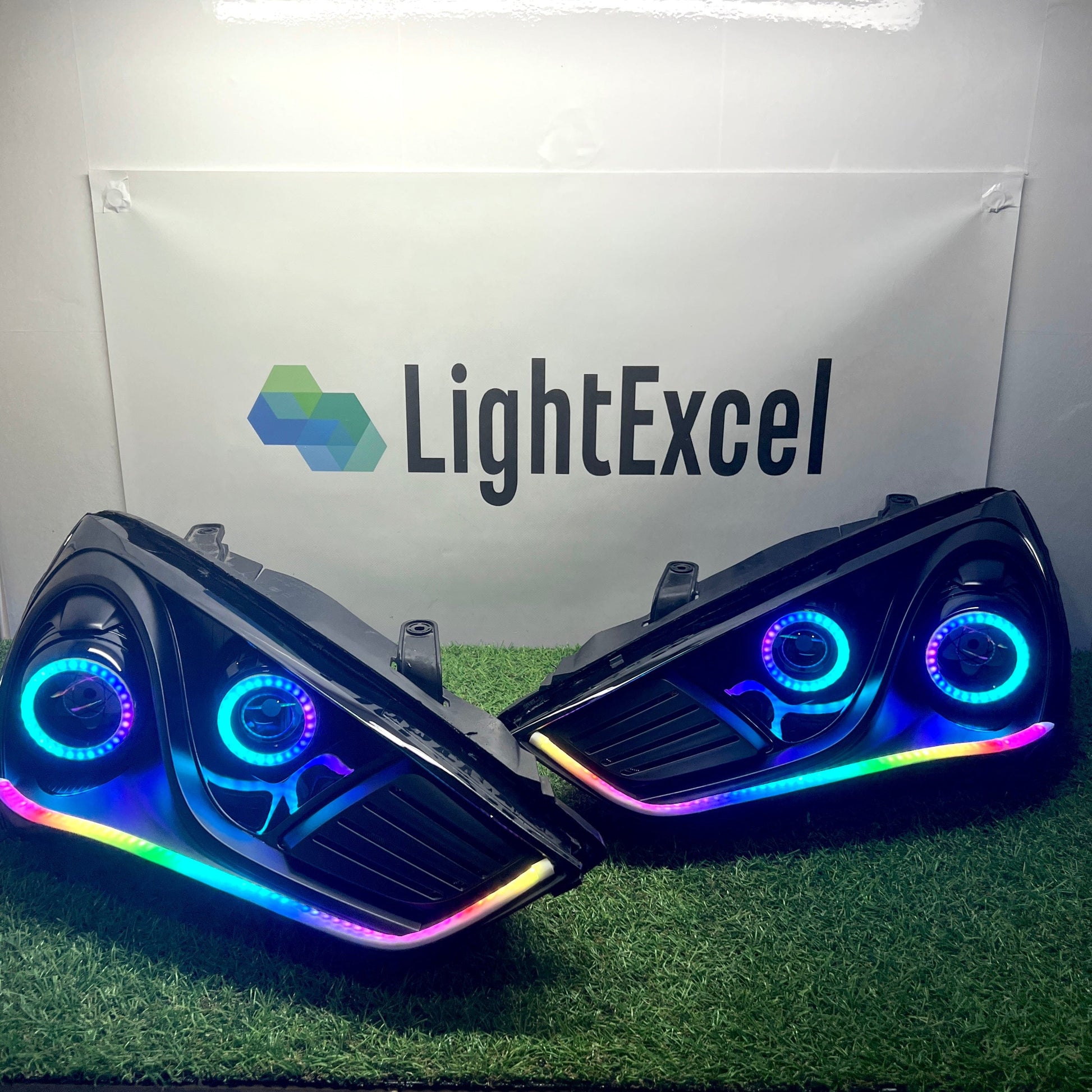 LightExcel Genesis Coupe Head Lights Custom OEM Headlights BK2 (2013-2016)