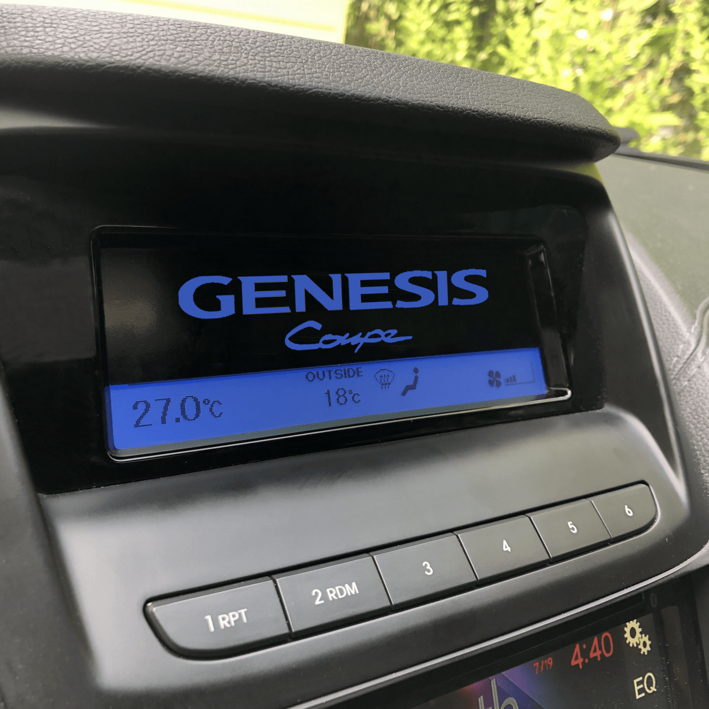 LightExcel Genesis Coupe Sticker BK1 (2010-2012) / Partial Size / Design 1 Blue Screen Vinyl Sticker