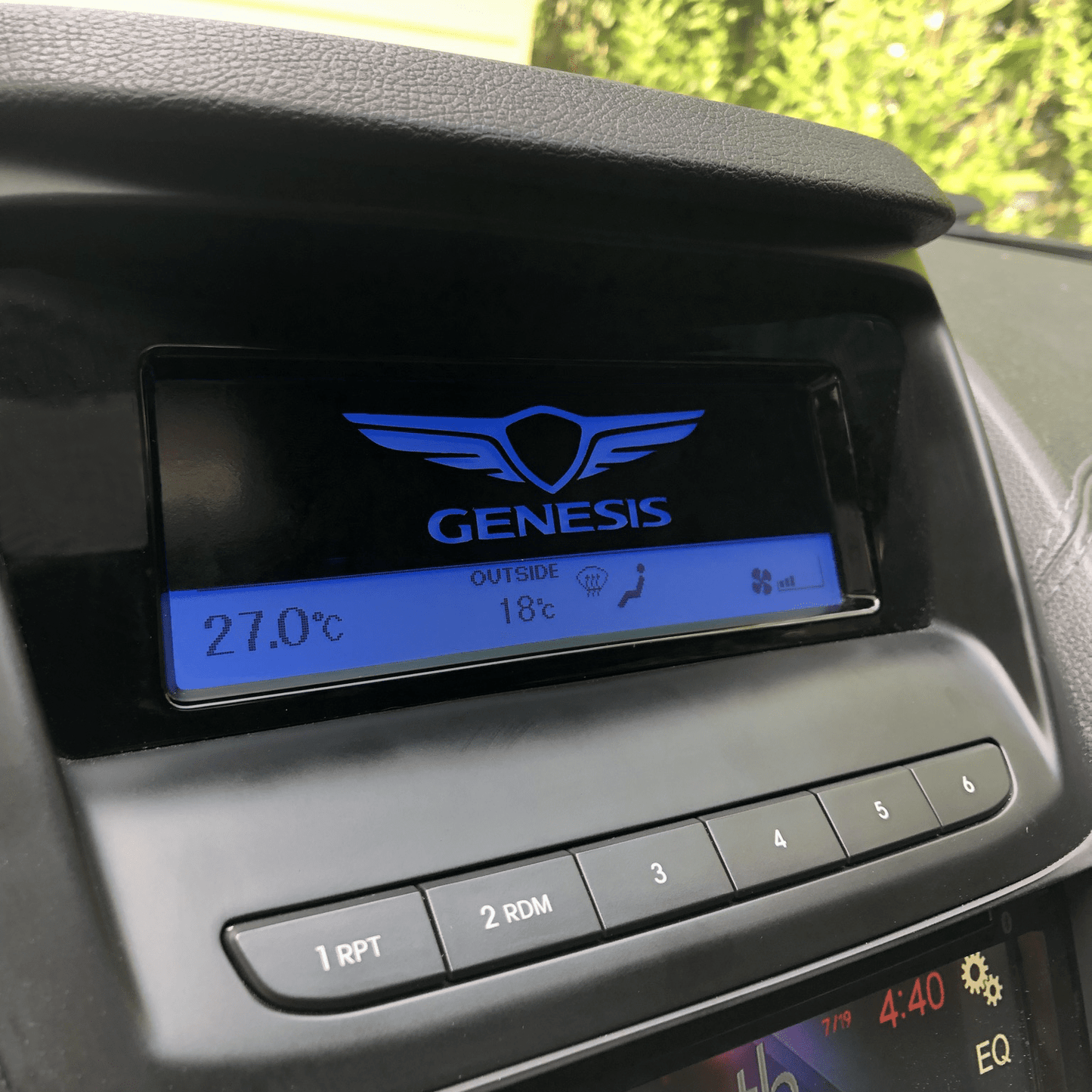 LightExcel Genesis Coupe Sticker BK1 (2010-2012) / Partial Size / Design 2 Blue Screen Vinyl Sticker