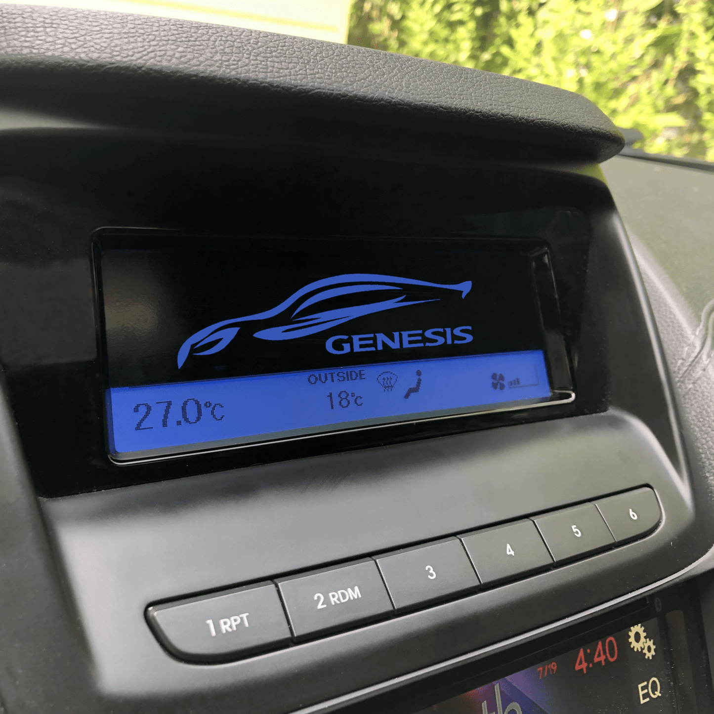 LightExcel Genesis Coupe Sticker BK1 (2010-2012) / Partial Size / Design 3 Blue Screen Vinyl Sticker