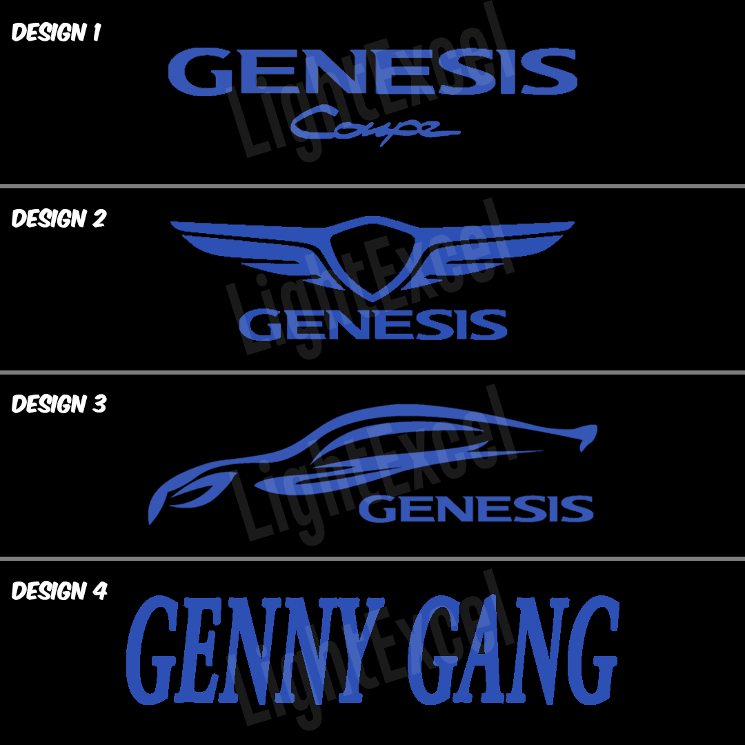 LightExcel Genesis Coupe Sticker Blue Screen Vinyl Sticker