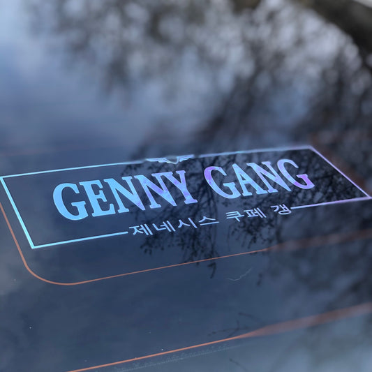 LightExcel Genesis Coupe Sticker Opal Holographic Genny Gang Vinyl Sticker